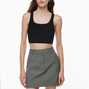aritzia babaton sculpt knit squareneck cropped tank